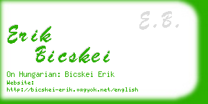 erik bicskei business card